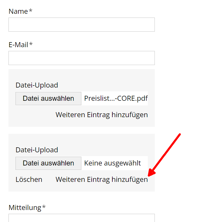 Formulare mit dynamisch vervielfältigbaren Containern