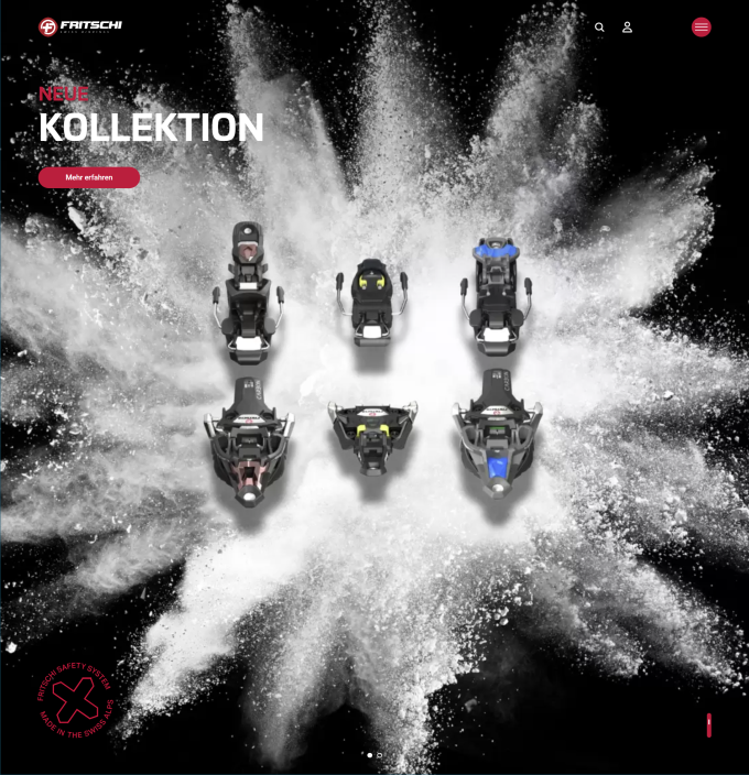 Fritschi Swiss Bindings - Startseite der neuen Weblication Präsenz