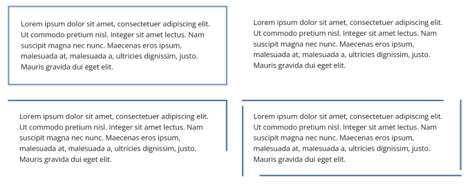 Inhaltsbox: Animationseffekte zur Einblendung von Rahmen