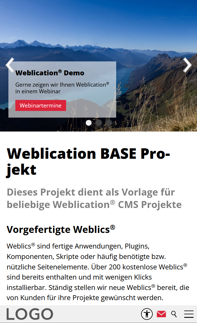 Seiten-Layout: Kopfbereich in mobiler Ansicht unten platzieren