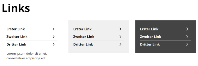 Link ähnlich einer Akkordeondarstellung anzeigen