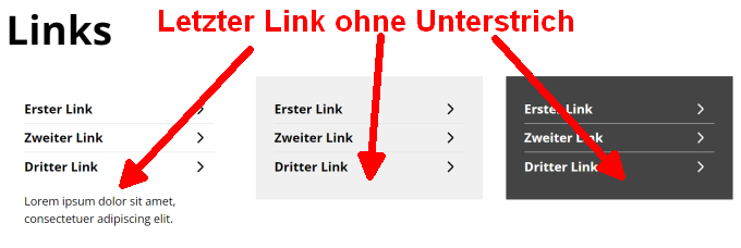 Link: Den letzten Link bei aufeinanderfolgenden Links anders darstellen