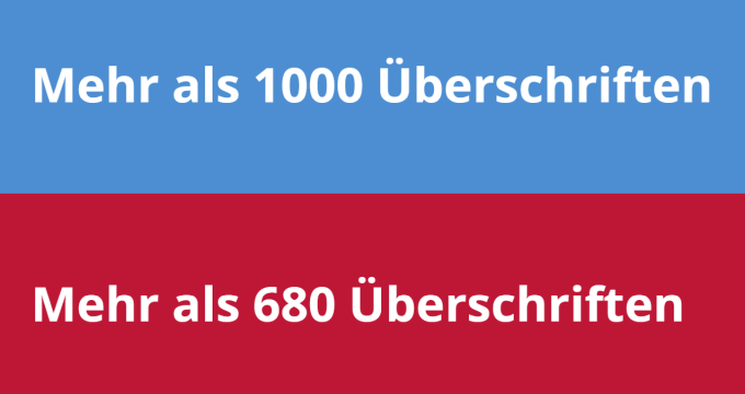 Überschrift: Hochzählfunktion in beliebigen Varianten nutzbar