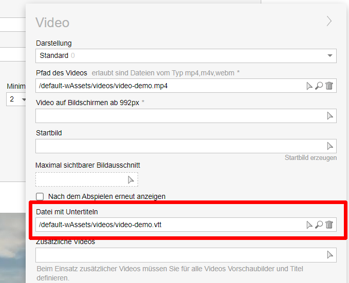 Video lokal: Untertitel pflegen und in Videos anzeigen