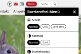 Weblication® Version 19: Barrierefrei-Menü