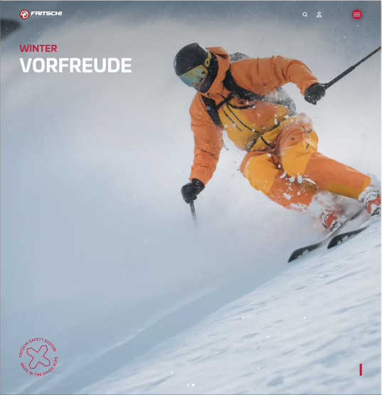 Startseite - Winter Vorfreude - Banner mit Skifahrer