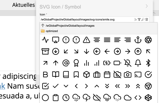Icons in Suggest-Schnellauswahl anzeigen