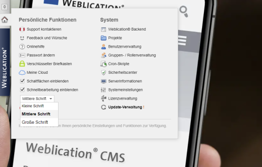 Schriftgröße der Benutzeroberfläche einstellen