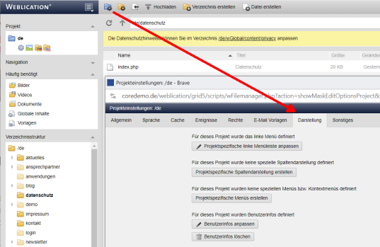 Benutzerinfos im Verzeichnis definieren