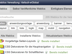 Weblication® Version 19: Neu in der Weblic-Verwaltung