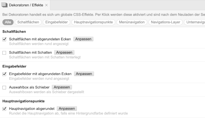 Dekoratoren: Abgerundet