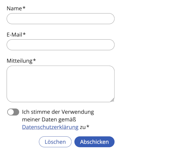 Abgerundete Formularelemente