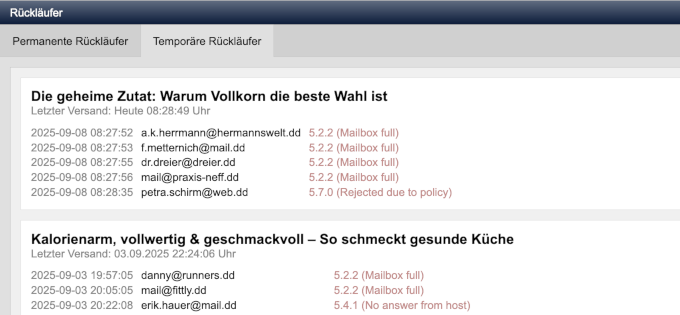 Newsletter: Bounce Management