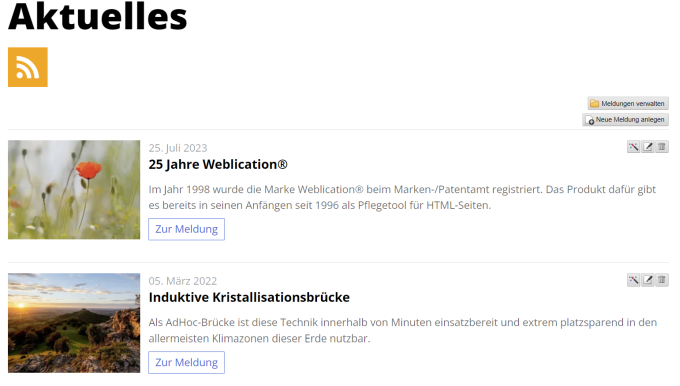 Version 20: Installierbare Weblics im Struktureditor auswählen