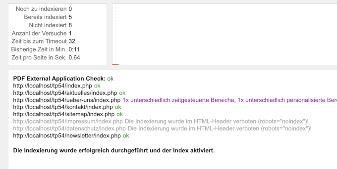 Suche: Personalisierte und zeitgesteuerte Elemente im Suchindex berücksichtigt