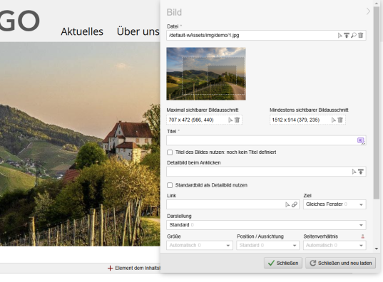 Art Direction: Geräteabhängige Bildausschnitte