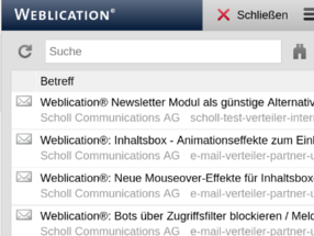 Weblication® Newsletter Modul als günstige Alternative