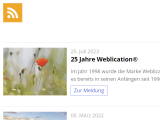 So stellen Sie einen RSS-Feed mit Weblication® bereit