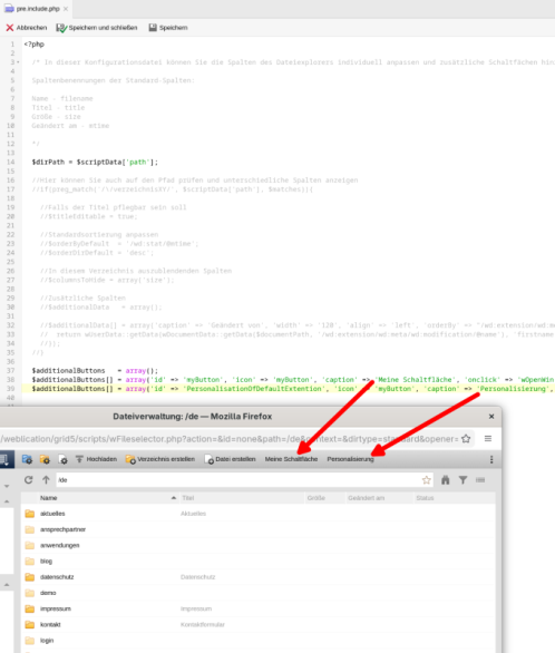 Im vorbereiteten Code nehmen Sie die gewünschten Anpassungen vor