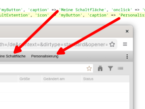 Dateiverwaltung: Spalten und Schaltflächen anpassen