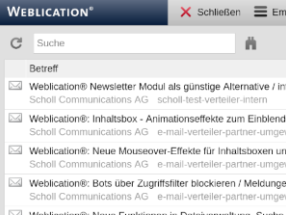 Weblication® Newsletter Modul als günstige Alternative