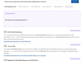 KI-Suche in Weblication®