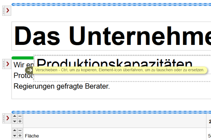 Verschieben, Kopieren, Ersetzen, Tauschen von Elementen