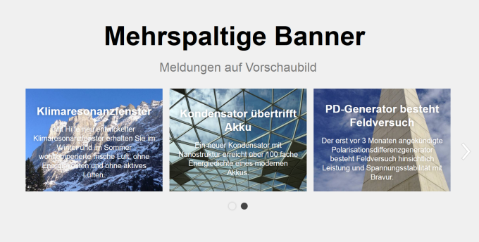 Banner/Slider: So stellen Sie Meldungen interessanter dar