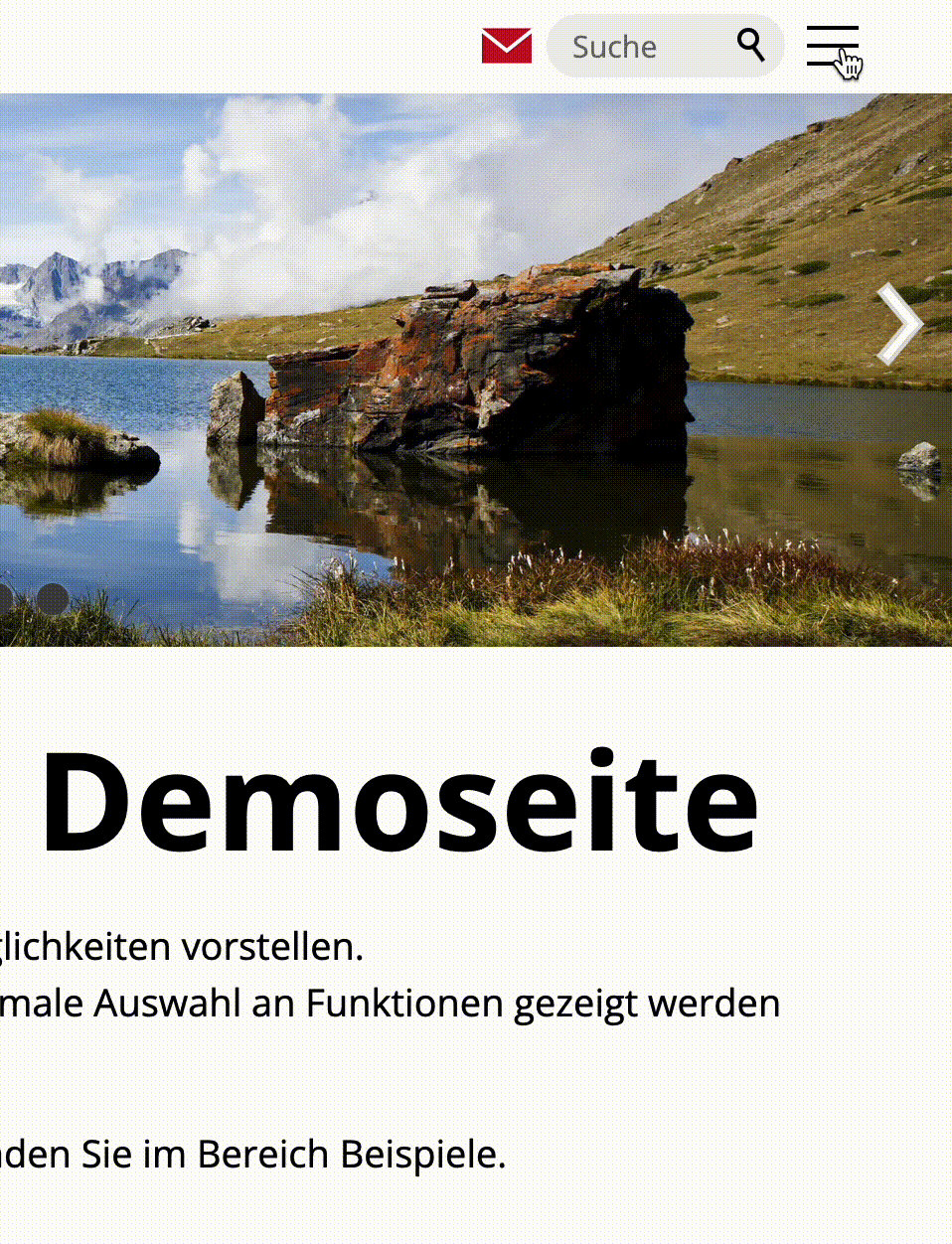 Animationen für Navigationsdarstellung