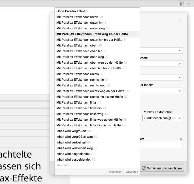 Parallax Effekte über verschachtelte Container kombinieren
