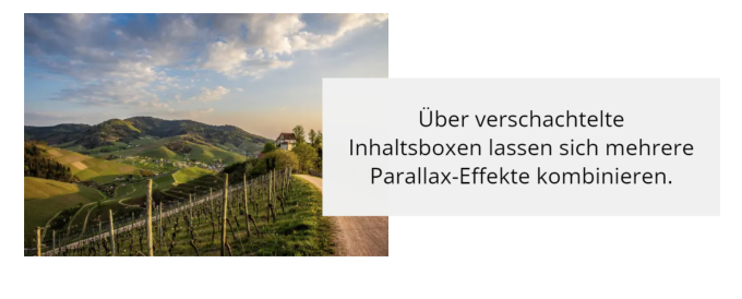 Parallax Effekte über verschachtelte Container kombinieren