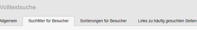 Volltextsuche: Zum Suchfilter Text für "Alle Ergebnisse" individuell angeben