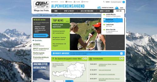 Projektumsetzung der jugend.alpenverein.at umgesetzt von Webwerk.at