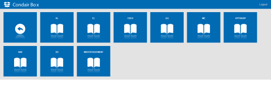 Unter-Navigation - Condair Box - umgestaltete Weblication CLOUD