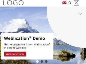 Animationen für die Navigationsdarstellung in Weblication®