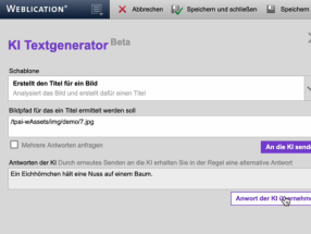 KI-Module: Bild-Inhalte auslesen und Bild-Titel generieren