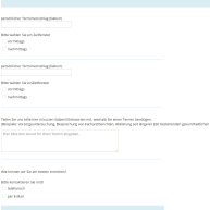 Formular „Termine anfragen“