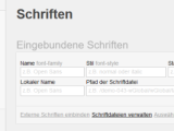 Version 17: Schriften einbinden über Benutzeroberfläche