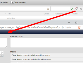 Version 18: Suchen und Ersetzen in der Dateiverwaltung verfügbar