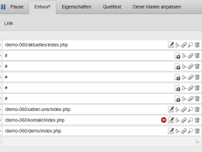 Version 18: Navigationseditor: Online Status wird angezeigt