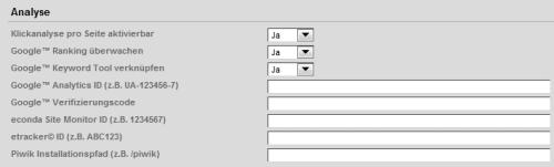Analysetools über Benutzeroberfläche einbinden