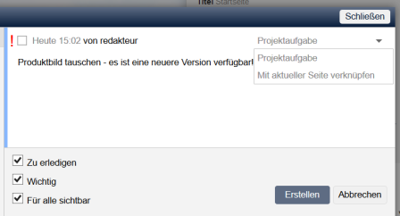 Aufgaben und Notizen erfassen