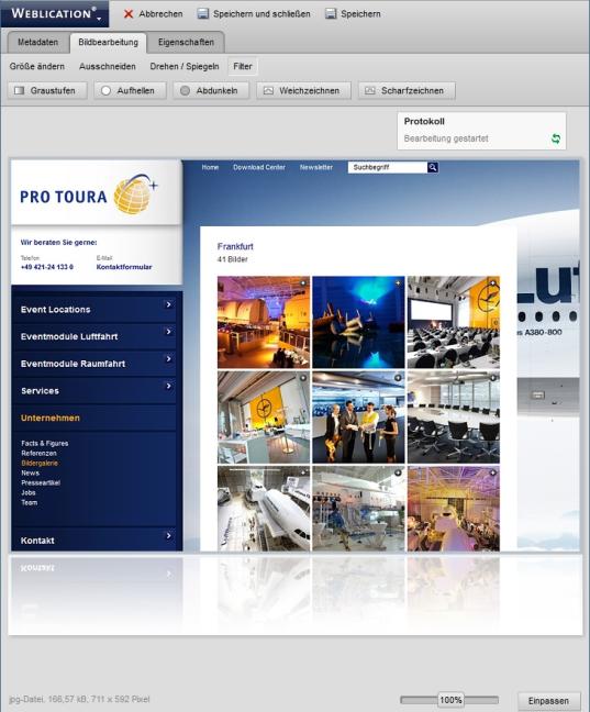 Bild-Editor Weblication Version 9