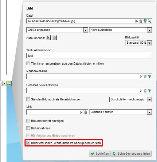 Lazy loading: Bild anzeigen, wenn es sich im sichtbaren Bereich des Bildschirms befindet
