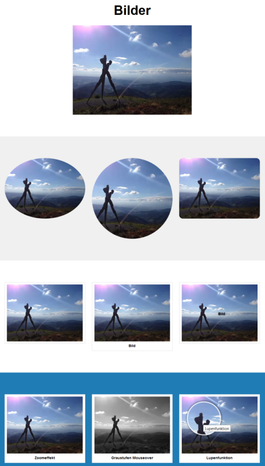 Bilder unterschiedlich darstellen