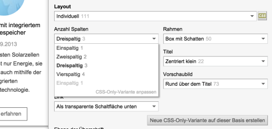 CSS-Only Varianten zusammenklicken