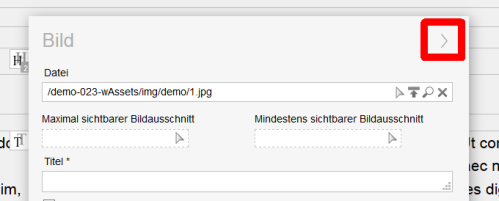 Fahren Sie mit der Maus über den ROT markierten Pfeil