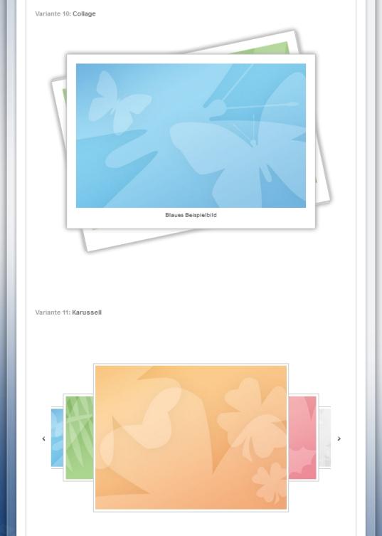 Beispiele CSS-Only-Varianten Bildergalerie
