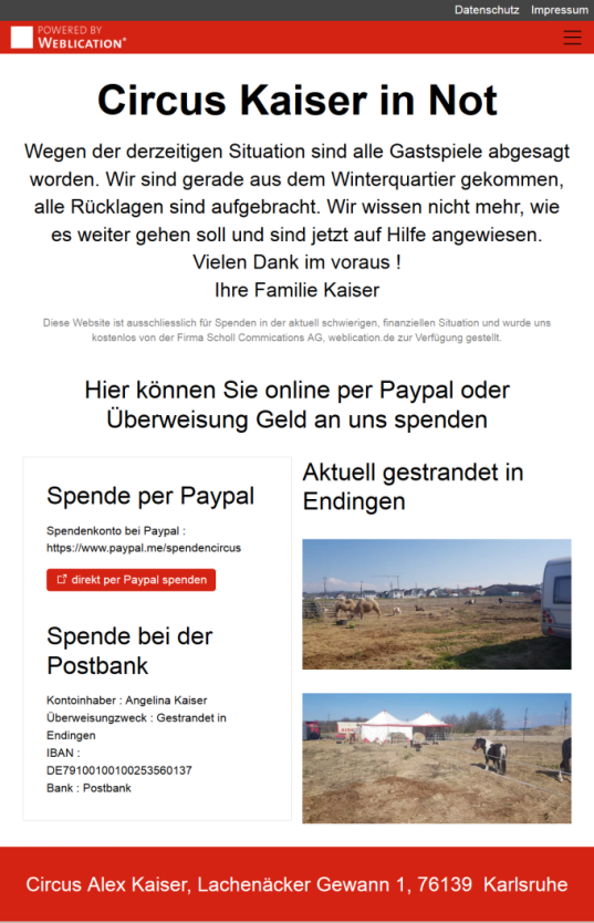 Weblication®: Spenden-Seiten und Spenden-Tool in der Corona-Krise