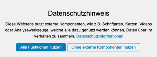 Opt-In Datenschutzhinweis in Website